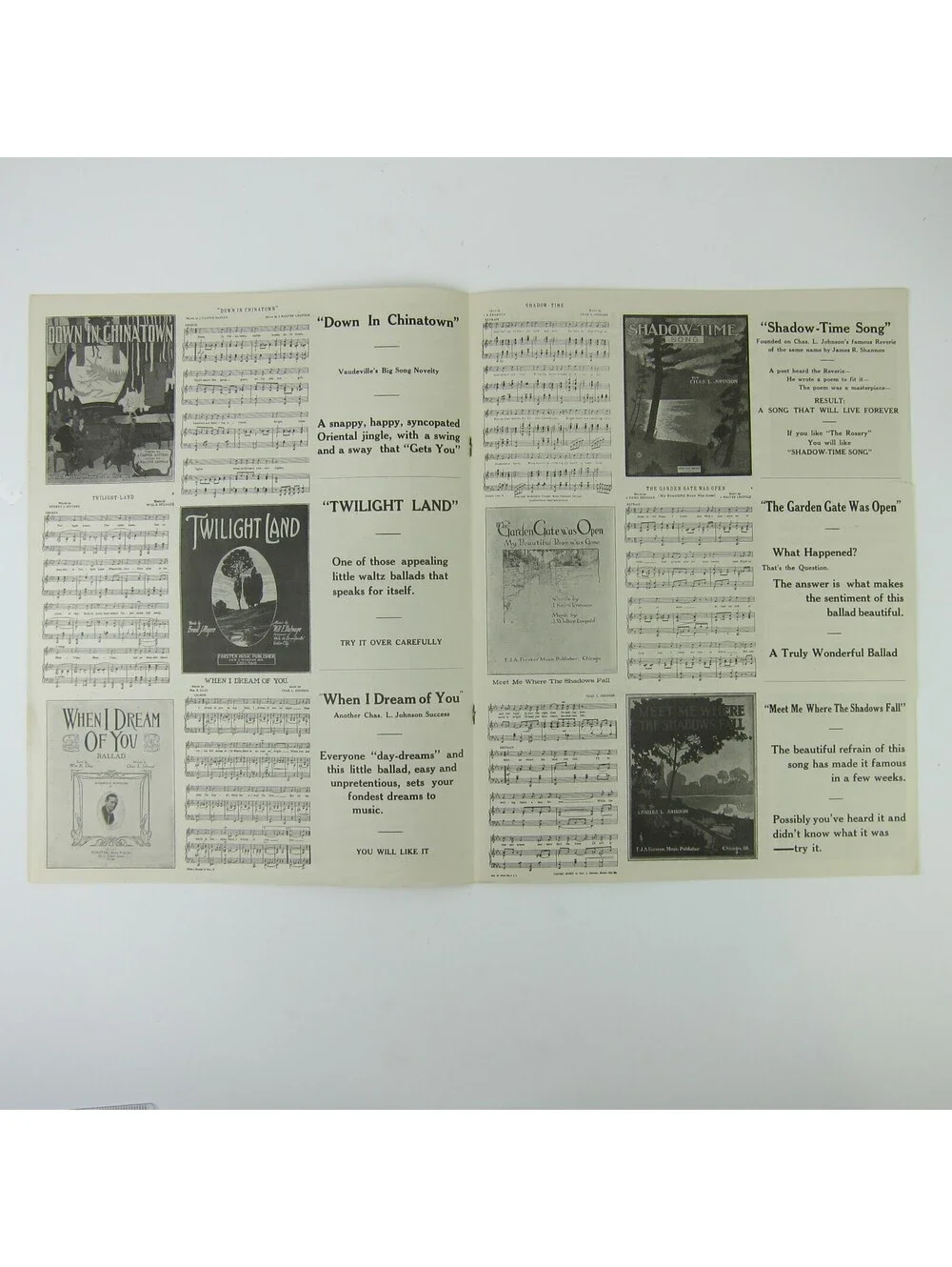 Sheet Music Catalog FJA Forster Music Chicago Illinois Advertising Antique 1914